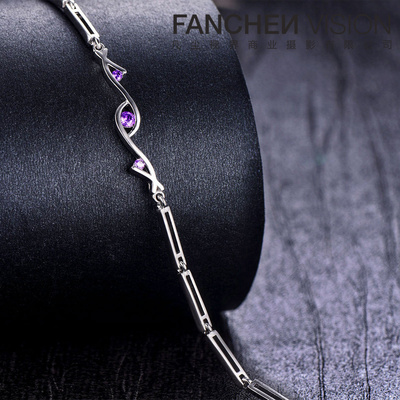 黑底银手链｜凡尘视界商业摄影下的珠宝魅力